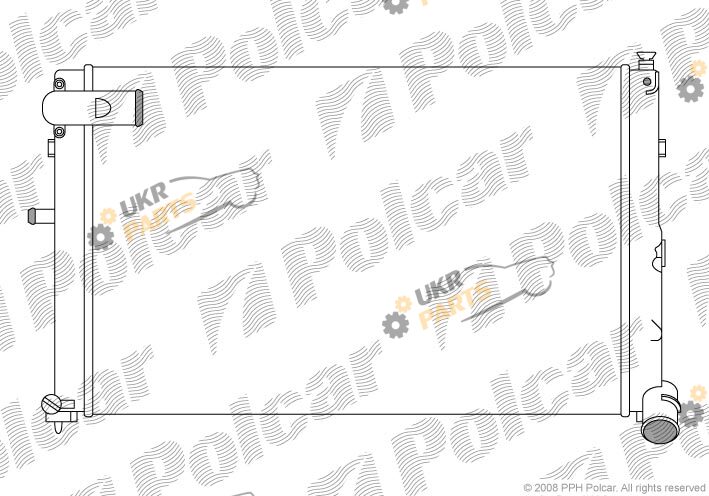 Радиатор охлаждения двигателя Polcar 576508A7