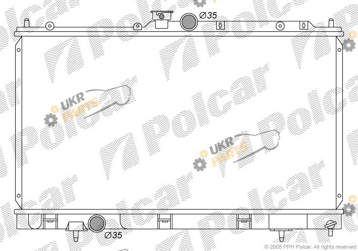 Радиатор охлаждения двигателя Polcar 5233082K