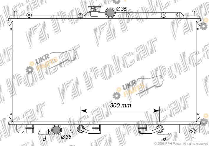 Радиатор охлаждения двигателя Polcar 5233083K