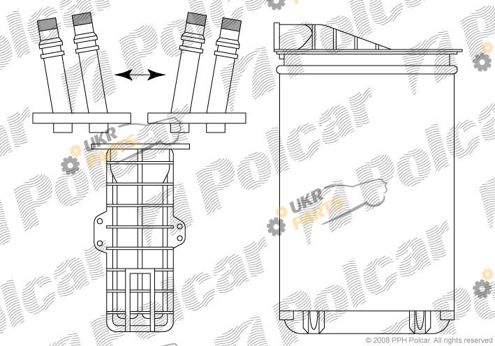 Радиатор печки Polcar 6050N8-1