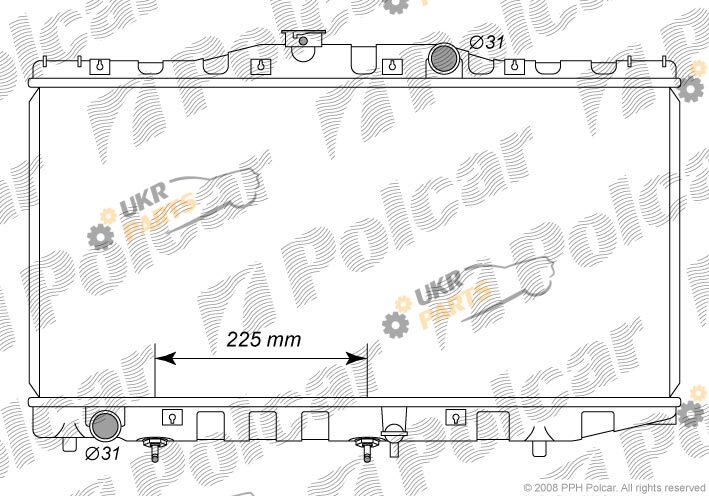 Радиатор охлаждения двигателя Polcar 812008-2