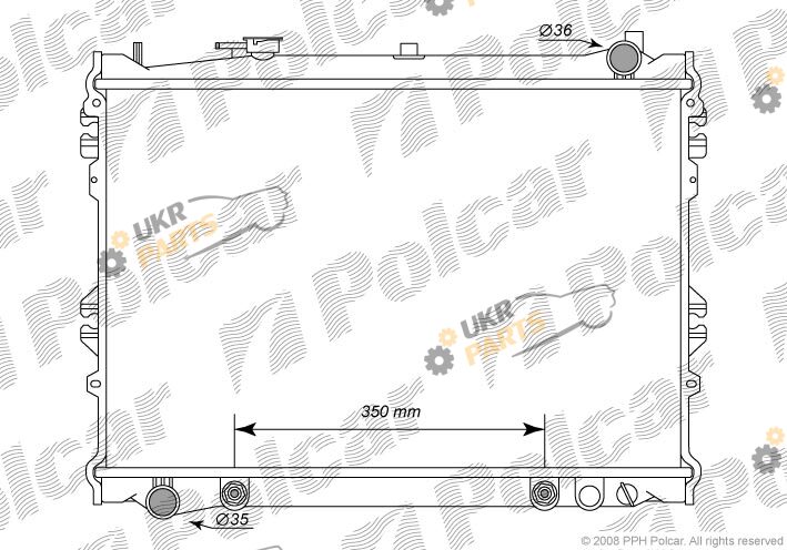 Радиатор охлаждения двигателя Polcar 457808-3