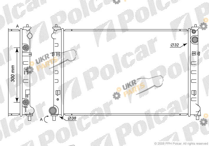 Радиатор охлаждения двигателя Polcar 457908-5