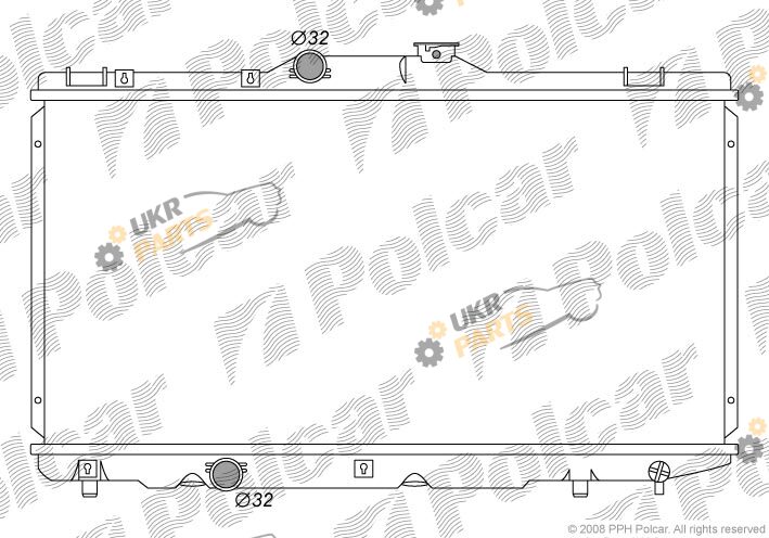 Радиатор охлаждения двигателя Polcar 811008-5