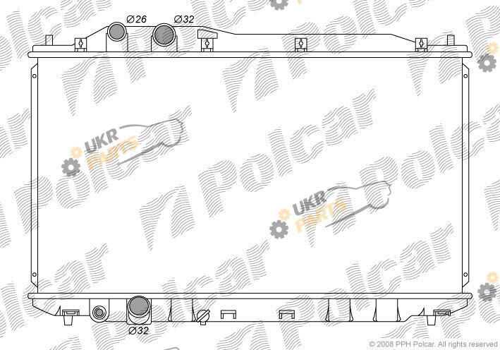 Радиатор охлаждения двигателя Polcar 3829081K
