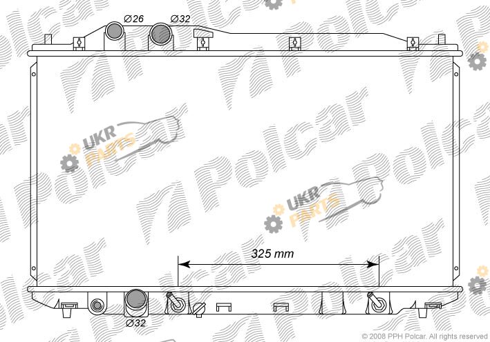 Радиатор охлаждения двигателя Polcar 3829083K