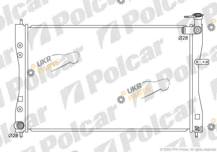 Радиатор охлаждения двигателя Polcar 5241082K