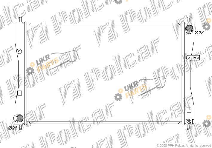 Радиатор охлаждения двигателя Polcar 5241083K