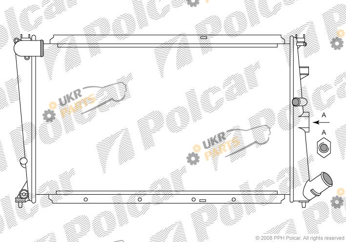 Радиатор охлаждения двигателя Polcar 576508A2