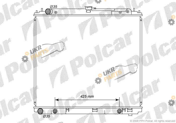 Радиатор охлаждения двигателя Polcar 2782082K
