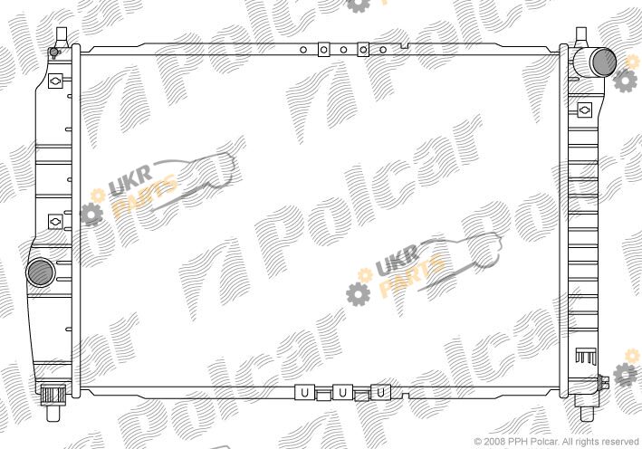 Радиатор охлаждения двигателя Polcar 2500083X