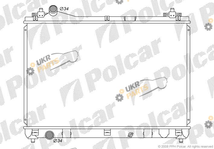Радиатор охлаждения двигателя Polcar 7426081K
