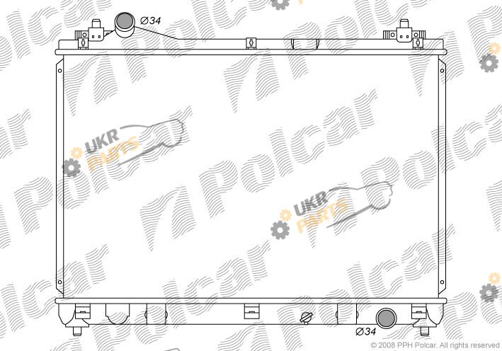 Радиатор охлаждения двигателя Polcar 7426083K