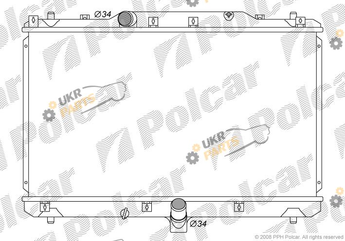 Радиатор охлаждения двигателя Polcar 7435084K