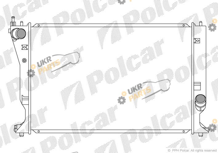 Радиатор охлаждения двигателя Polcar 8115081K