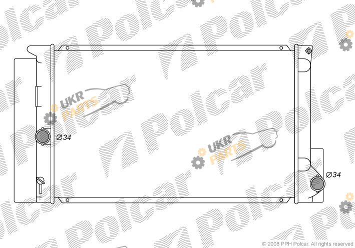Радиатор охлаждения двигателя Polcar 811608-1