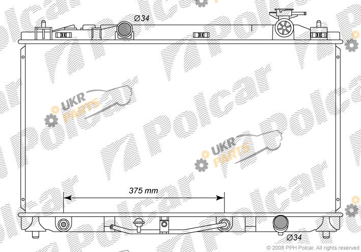 Радиатор охлаждения двигателя Polcar 8138083K