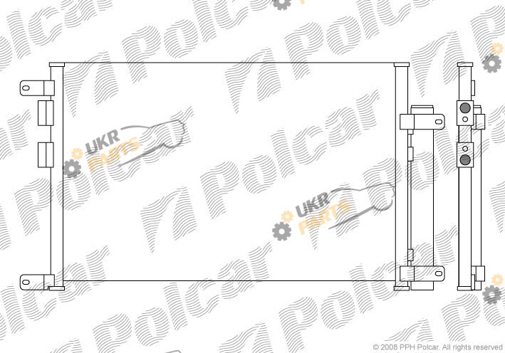 Радиатор кондиционера Polcar 1408K8C2