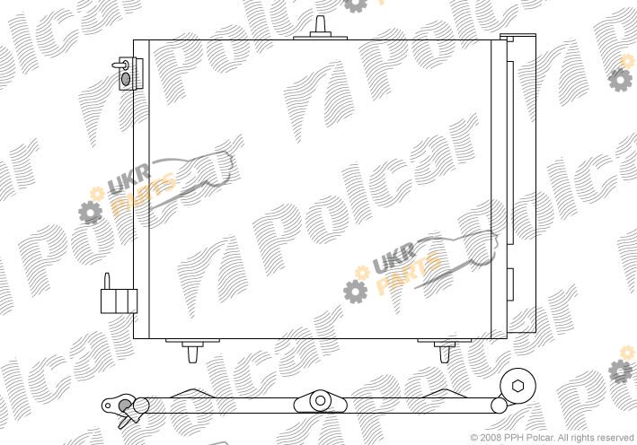 Радиатор кондиционера Polcar 2316K8C1