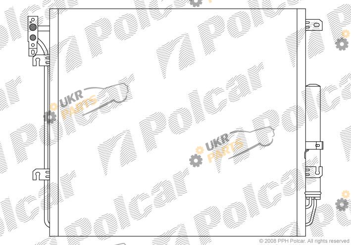 Радиатор кондиционера Polcar 4332K8C2