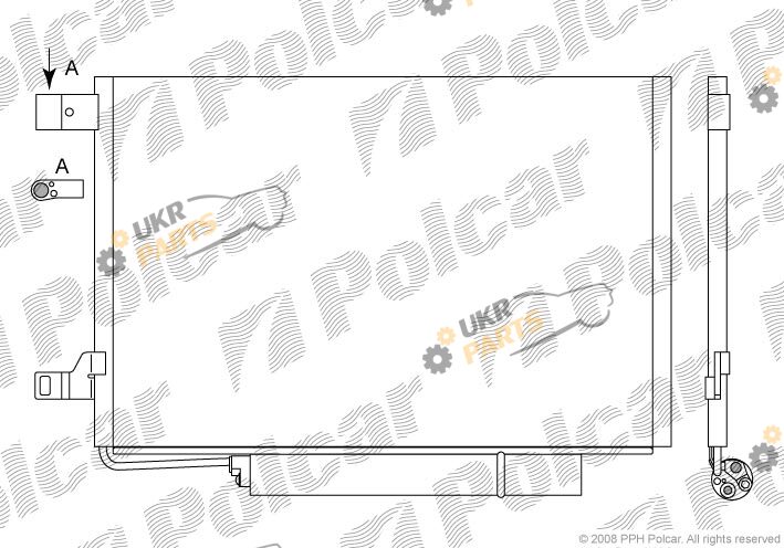 Радиатор кондиционера Polcar 5006K8C1