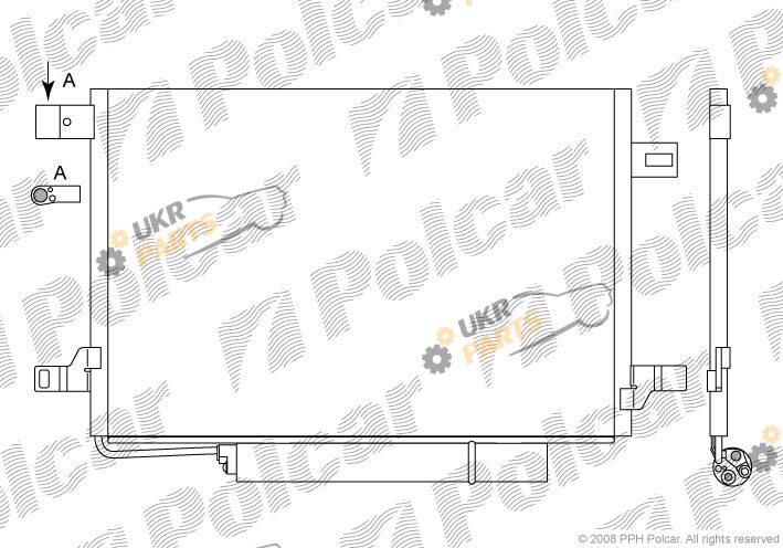 Радиатор кондиционера Polcar 5006K8C2