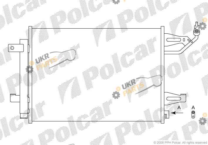 Радиатор кондиционера Polcar 5095K82X