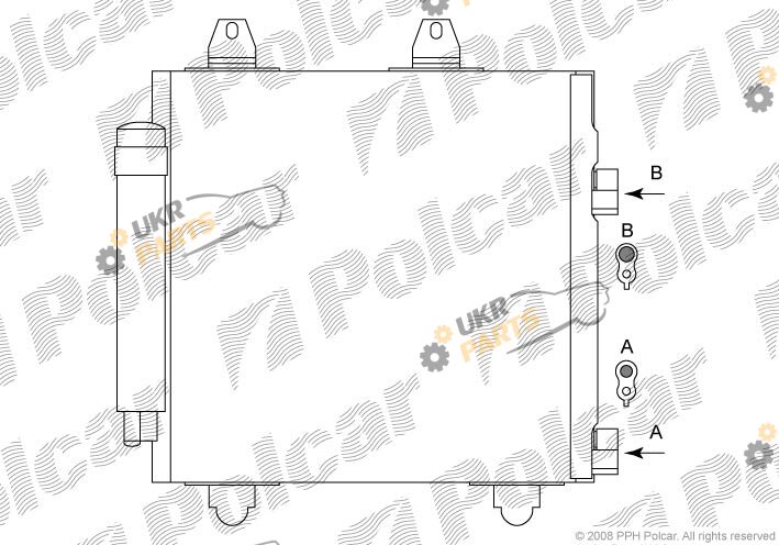 Радиатор кондиционера Polcar 5716K81K