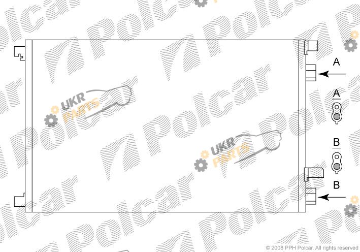 Радиатор кондиционера Polcar 6012K8C1