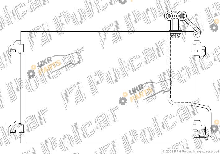 Радиатор кондиционера Polcar 6070K8C1