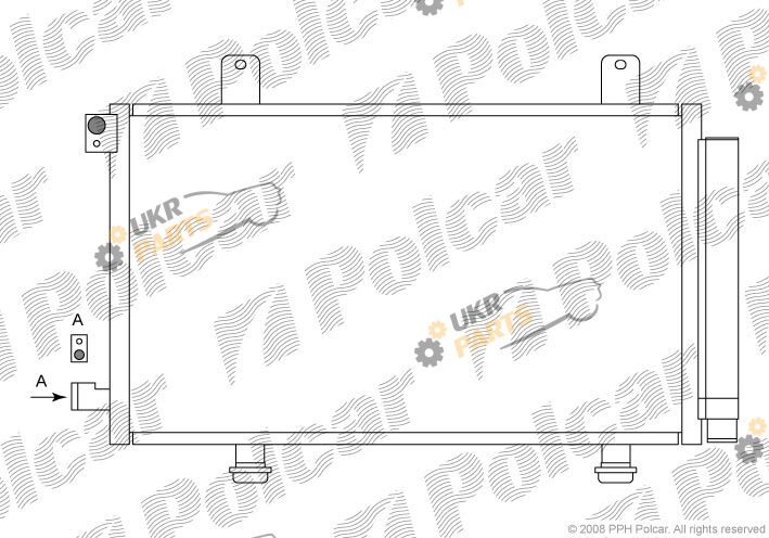 Радиатор кондиционера Polcar 7435K8C1