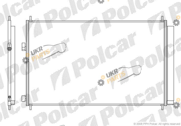 Радиатор кондиционера Polcar 8148K81K