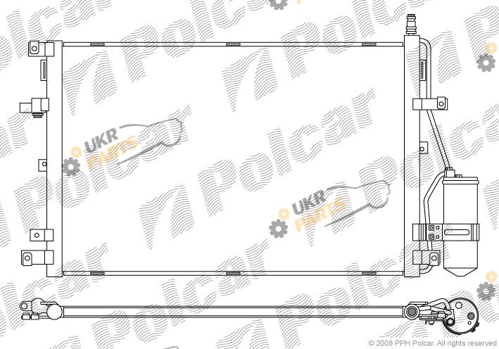 Радиатор кондиционера Polcar 9090K8C1