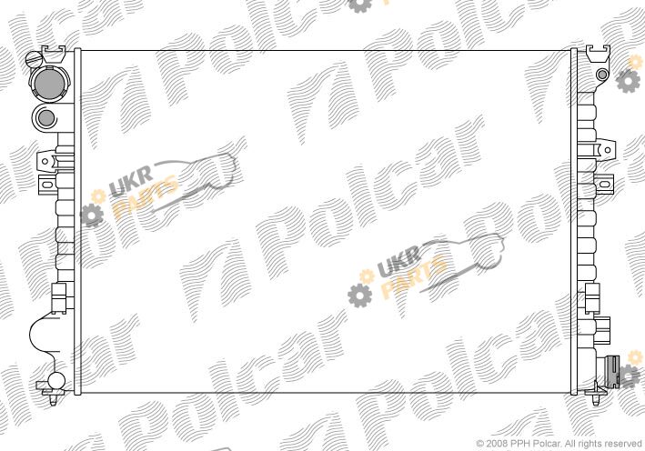 Радиатор охлаждения двигателя Polcar 238008A3