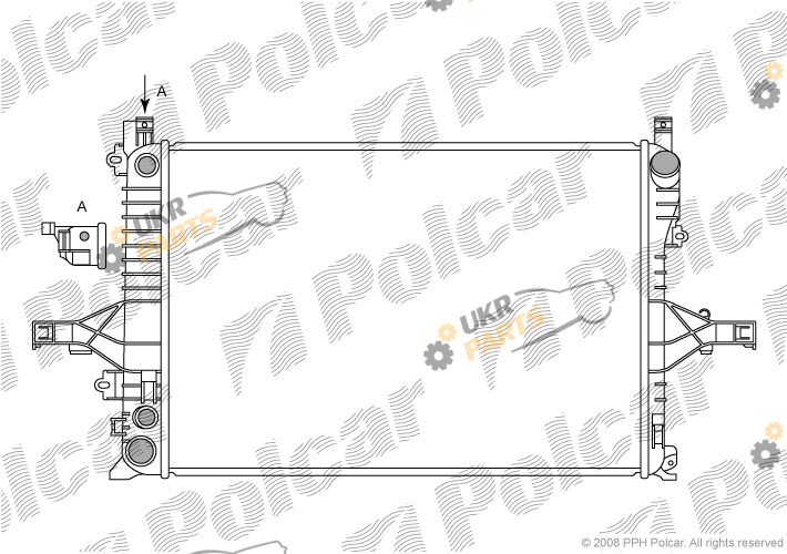 Радиатор охлаждения двигателя Polcar 908008-2