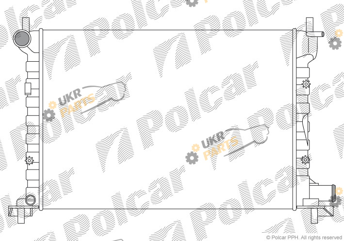 Радиатор охлаждения двигателя Polcar 321008A2