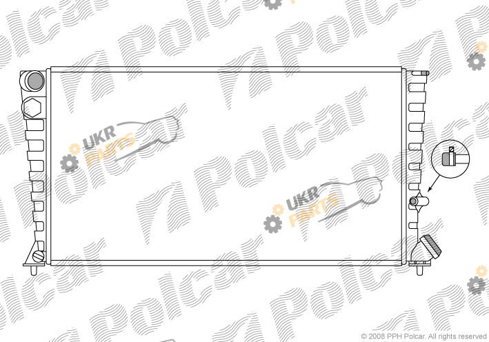 Радиатор охлаждения двигателя Polcar 570808-2