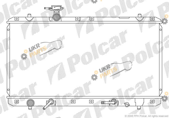 Радиатор охлаждения двигателя Polcar 741408-2