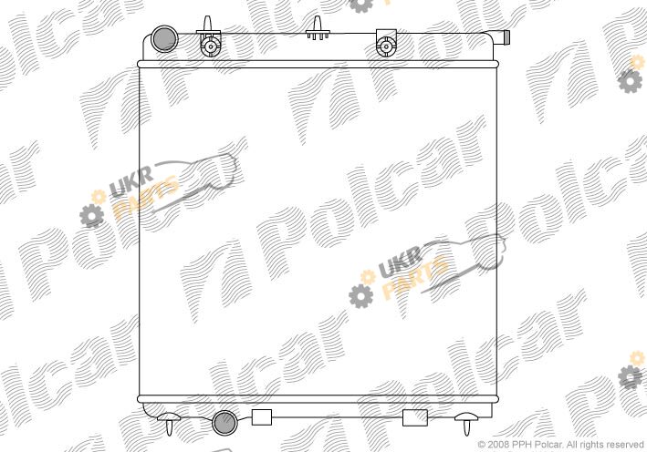Радиатор охлаждения двигателя Polcar 231508A1