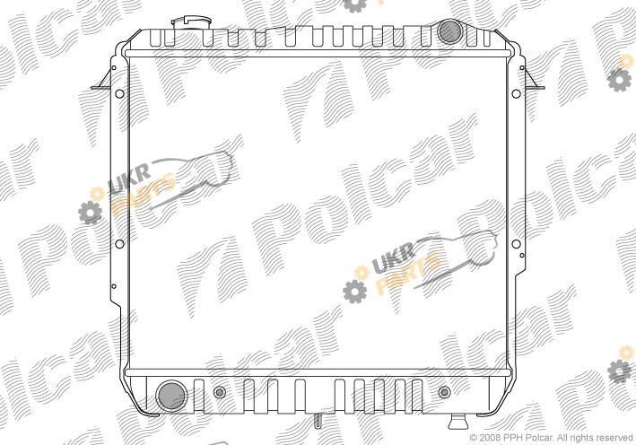 Радиатор охлаждения двигателя Polcar 240408-3