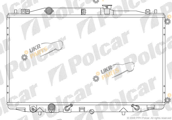 Радиатор охлаждения двигателя Polcar 383308-4