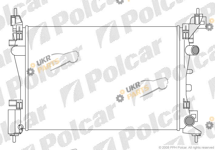 Радиатор охлаждения двигателя Polcar 555808A2