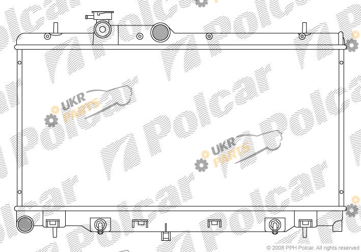 Радиатор охлаждения двигателя Polcar 721208-1