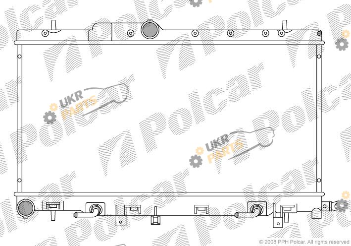 Радиатор охлаждения двигателя Polcar 721208-4