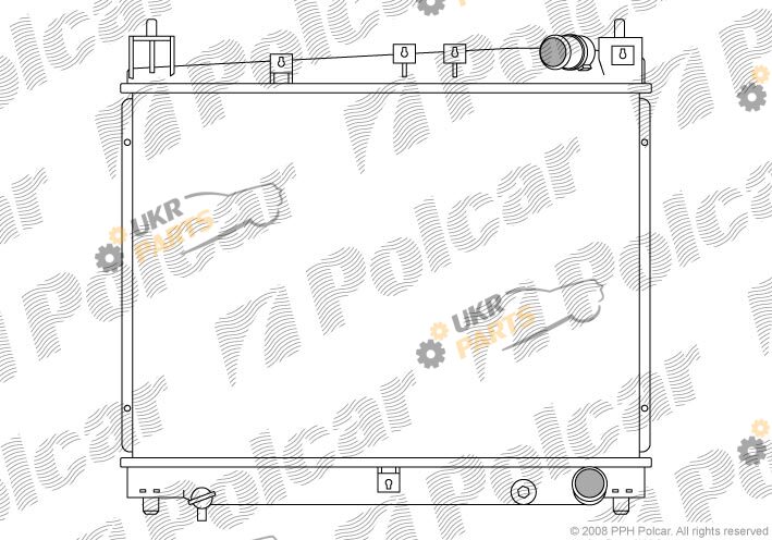 Радиатор охлаждения двигателя Polcar 810308-3