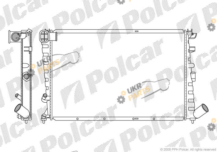 Радиатор охлаждения двигателя Polcar 232508-7