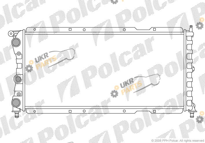 Радиатор охлаждения двигателя Polcar 301708A5
