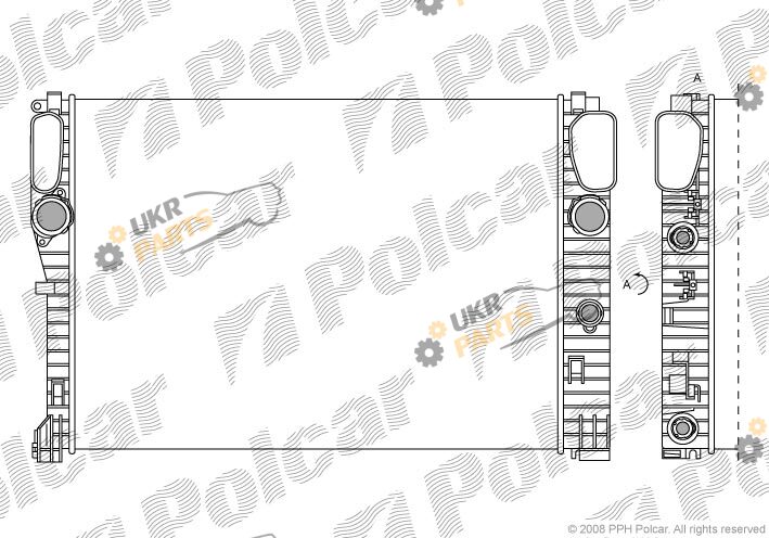 Радиатор охлаждения двигателя Polcar 5016081X