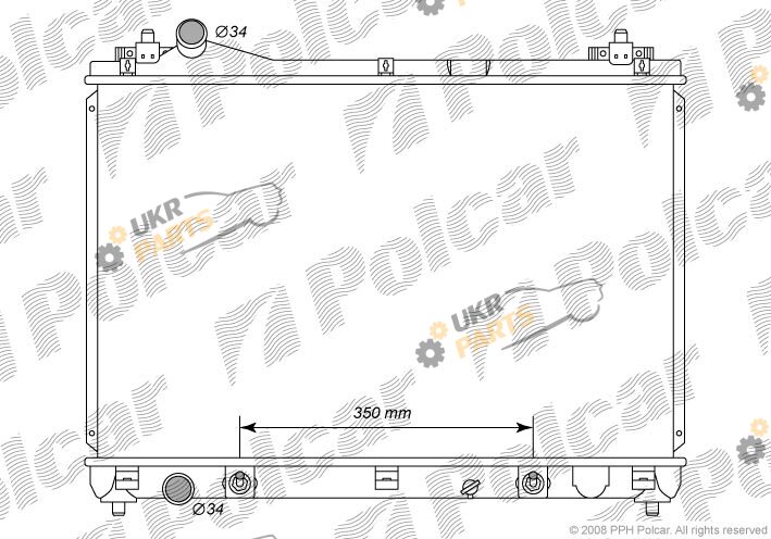 Радиатор охлаждения двигателя Polcar 742608-2