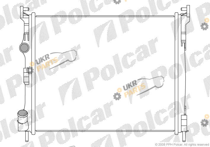 Радиатор охлаждения двигателя Polcar 601608-3